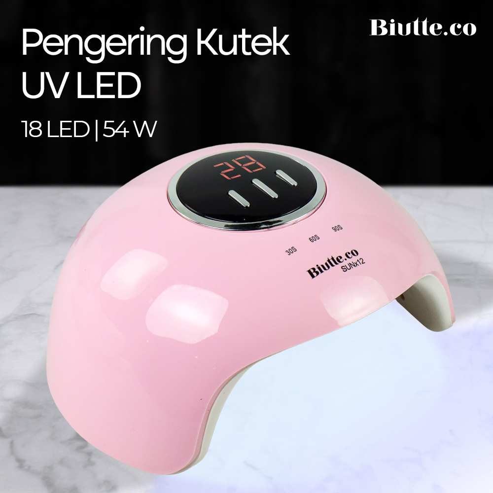 Pengering Kutek Kuku UV LED Nail Dryer 54 W - X12 - 7RHR9OPN Pink