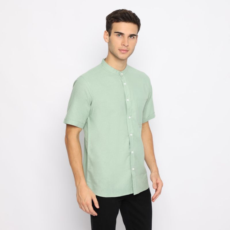 limited kemeja koko casual cotton linen lengan pendek (original)