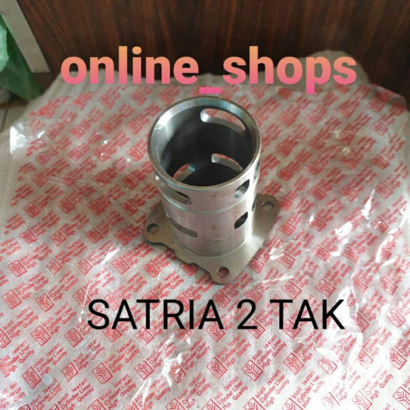 cylinder liner foring boring satria 2tak lubang 55.5 luar 66 mm bioli