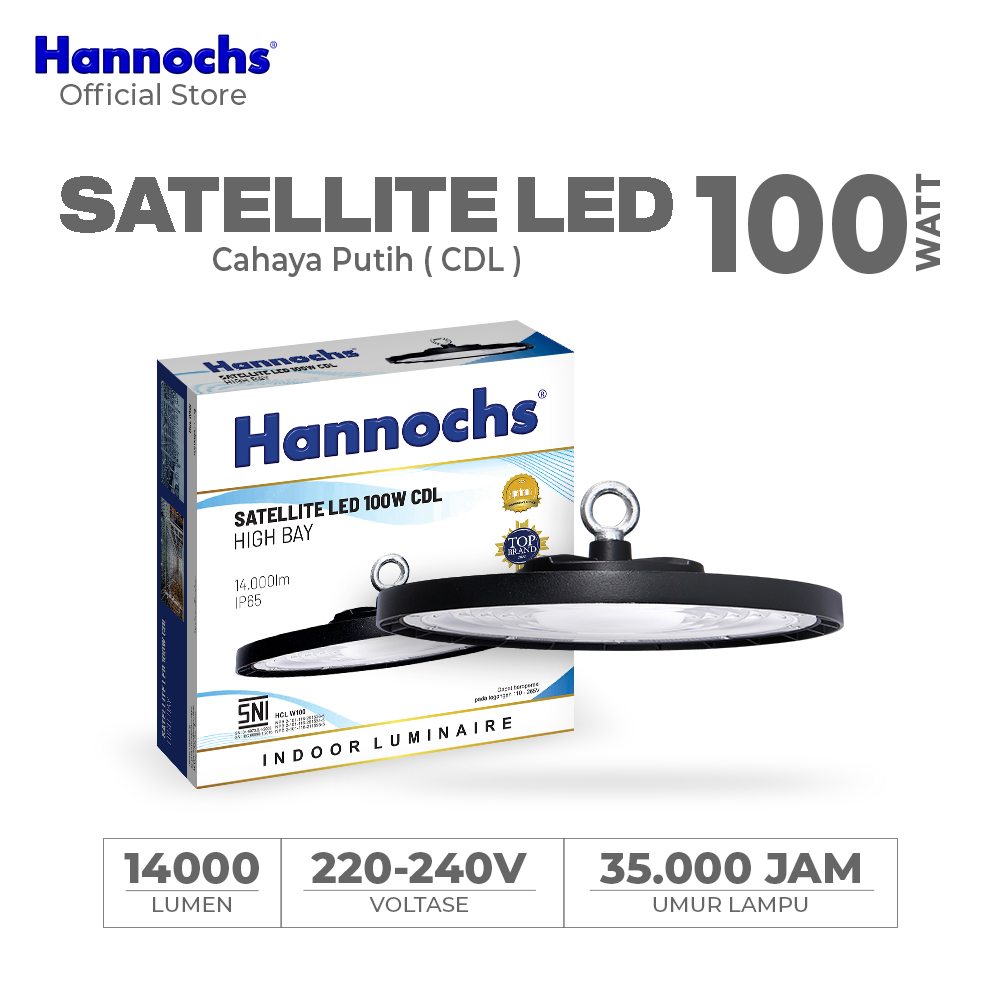 Hannochs Lampu Highbay LED Satellite LED 100W Cahaya Putih - UFO