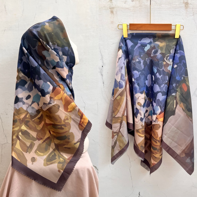 SADEAN HIJAB VOAL MOTIF TERBARU//HIJAB VOAL MOTIF PREMIUM BUNGA SERIES//SIZE 110X110 CM BISA COD//HIJAB SEGI EMPAT MOTIF