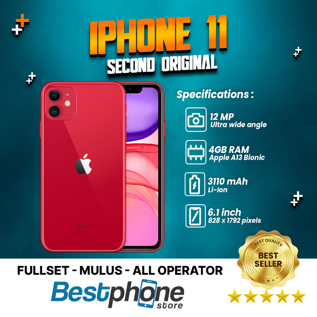 iPhone 11 256Gb/128Gb/64Gb Second Original 100% Mulus | Nominus | Perfect | Fullset | Bergaransi