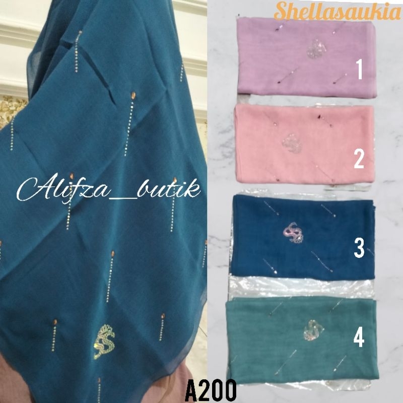New Hijab Segi Empat Swarovski Shellasaukia