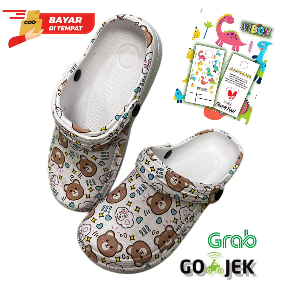 Cuci gudang Sandal Baim Kodok Motif Teddy Bear Size 36-40 PROMO MITRA