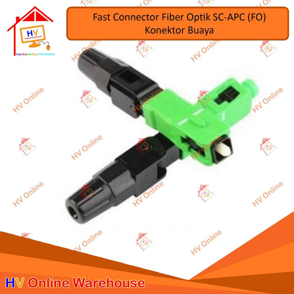 Fast Connector Fiber Optik SC-APC (FO) Konektor Buaya