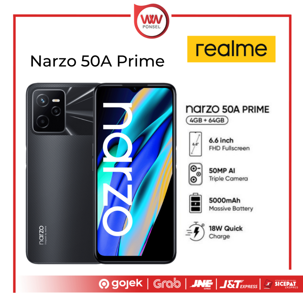 Hp Realme Narzo 50A Prime Ram 4GB Internal 128GB 5000mAh Massive Battery 18W Quick Charge 50MP AI Tr