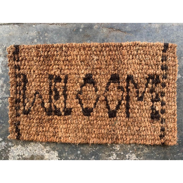 Keset Anyam Welcome Std - Keset Ijuk Sabut Kelapa - Keset Teras Rumah