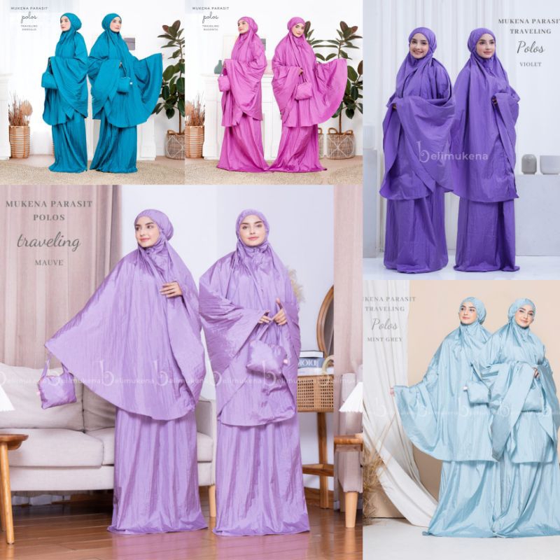 Mukena Dewasa Parasut bahan Parasit Premium Free Tas Cantik