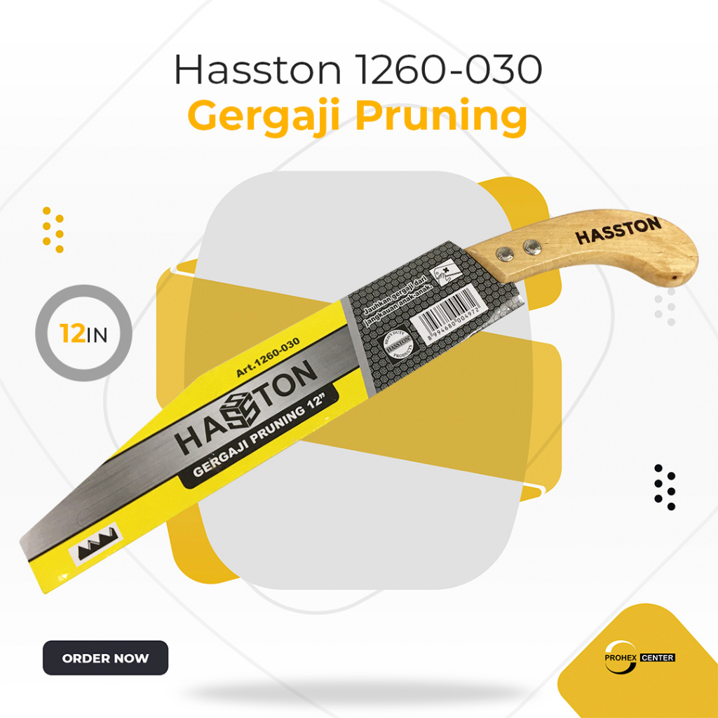 Gergaji Kopi Gagang Kayu 12&quot; HASSTON PROHEX 1260-030 / Gergaji Pruning Lengkung Ranting Dahan 14&quot; 1260-031 12 14 Inch