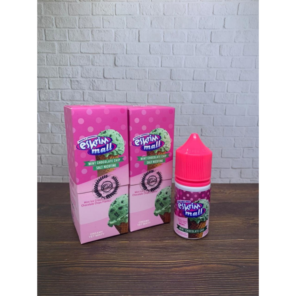 Es Krim Mall V1 Mint Chocolate Chip Salt Nic 30ML by Platinum - Liquid - 30MG 30ML