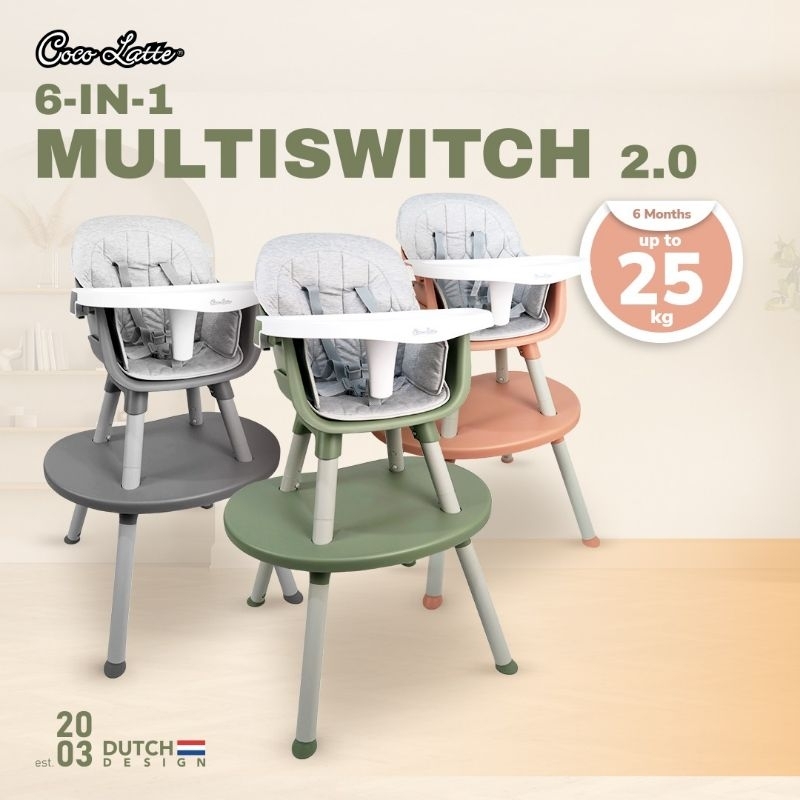 Cocolatte High Chair Multi Switch Kursi Makan Bayi Multiswitch &amp; Babydoes Toddlerz 6in1 Bisa Jadi Meja Belajar