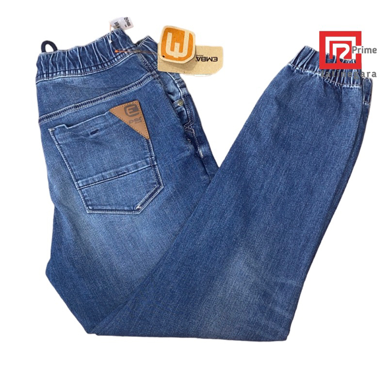 Celana Jeans Pria Joger Reguler medium stone/ Original Emba Jeans 20215 / Ramayana Jatinegara