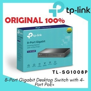 TP-Link TL-SG1008P 8 Gigabit RJ45 ports including 4 PoE ports, 53W PoE