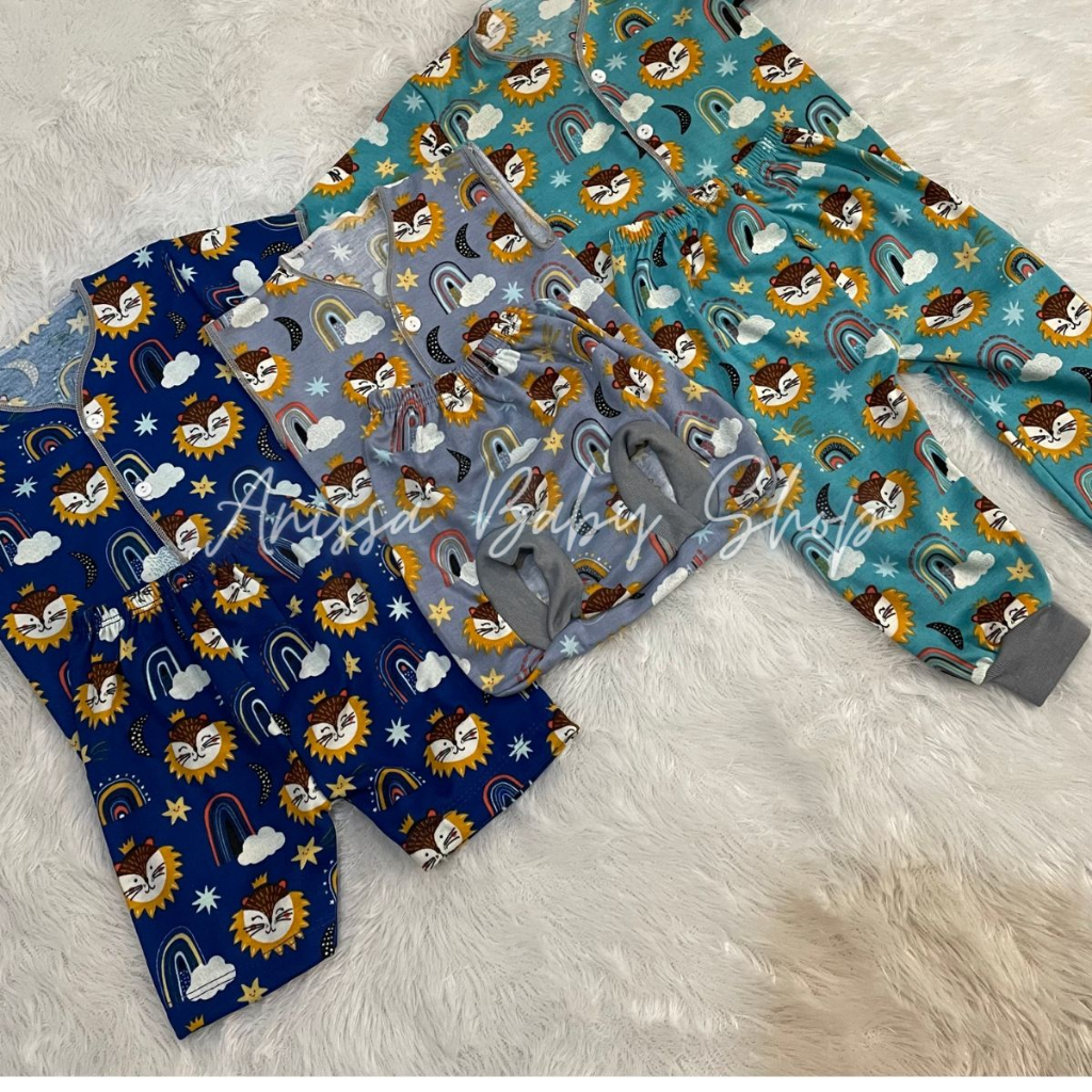 18Pcs Paket baju bayi baru lahir lengkap dan hemat motif printing cat