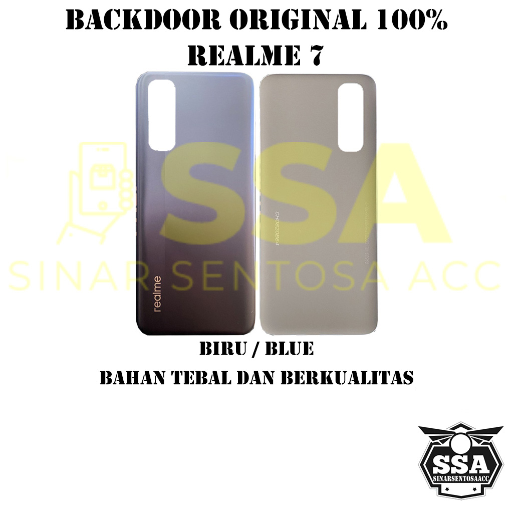 Backdoor Original 100% Realme 7 Tutup Baterai Tutup Belakang Backcover Back cover Real Me 7 Realme7