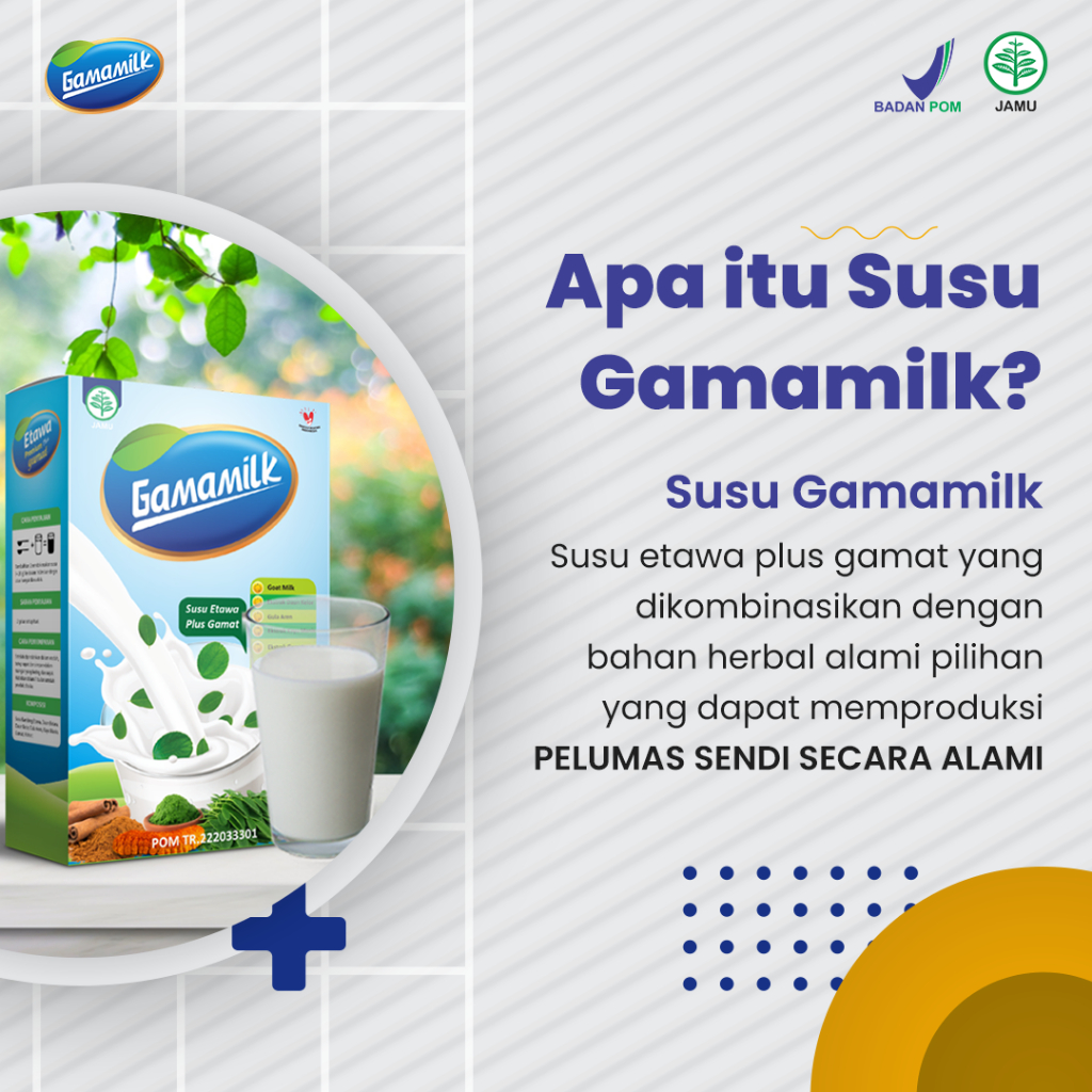 GAMAMILK SUSU ETAWA PREMIUM TERBAIK ATASI NYERI SENDI DAN TULANG 100% ORI