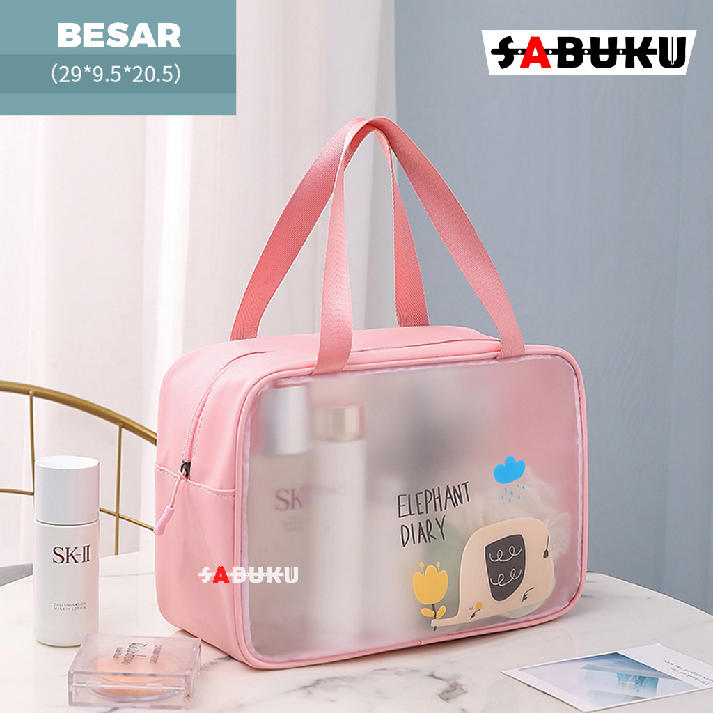 Tas Make Up Waterproof Washbag Kosmetik Travel Portable Karakter Lucu Tas Peralatan Kamar Mandi - 297