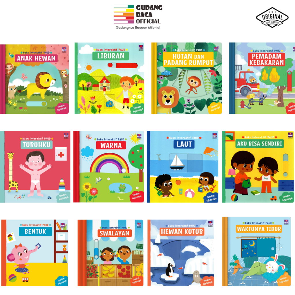 Buku Interaktif Paud : Kendaraan - Buku Interaktif Paud: Sekolah (Boardbook Mekanik) - Buku Interakt