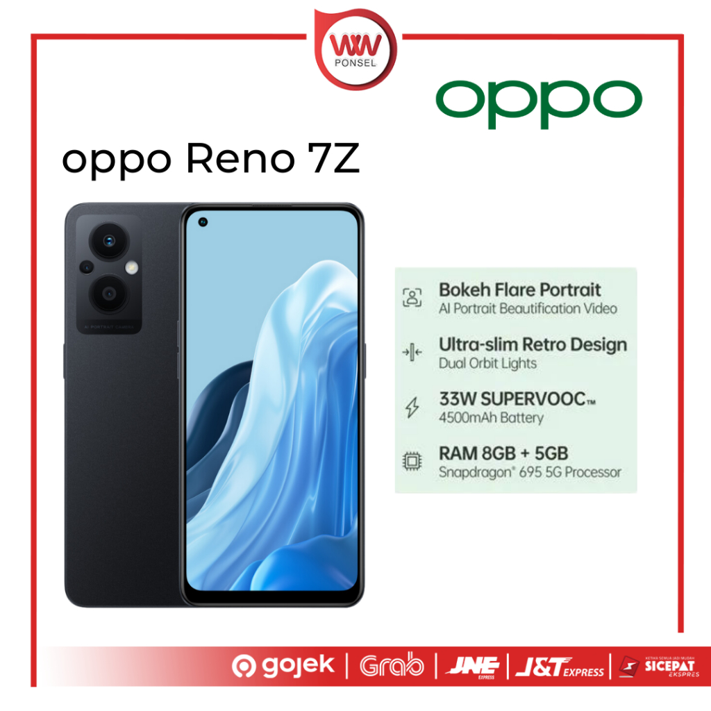 Hp Oppo Reno 7Z 5G Ram 8GB Internal 128GB Garansi Resmi