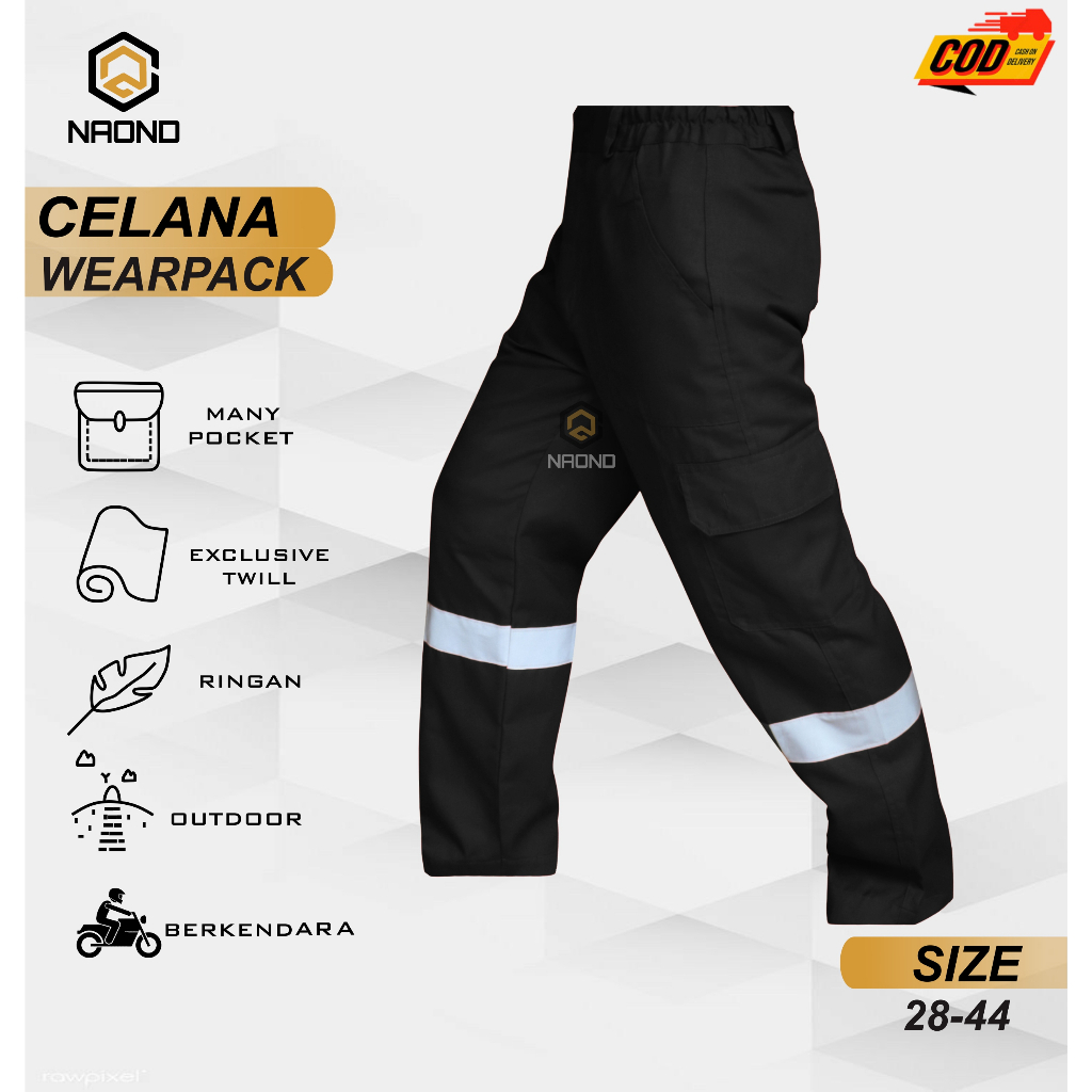 Celana Kerja Wearpack Sapety - Celana Setelan Katelpak-Celana Damkar-Celan Bengkel
