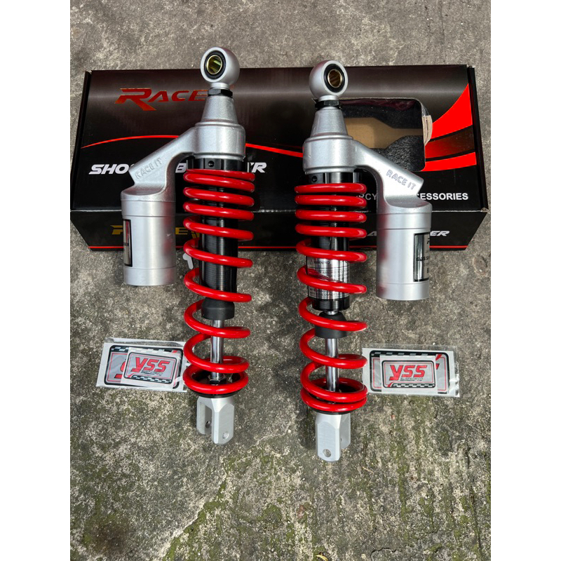 termurah shockbreaker nmax pcx uk 330 shock race it 05 merah/silver free stiker