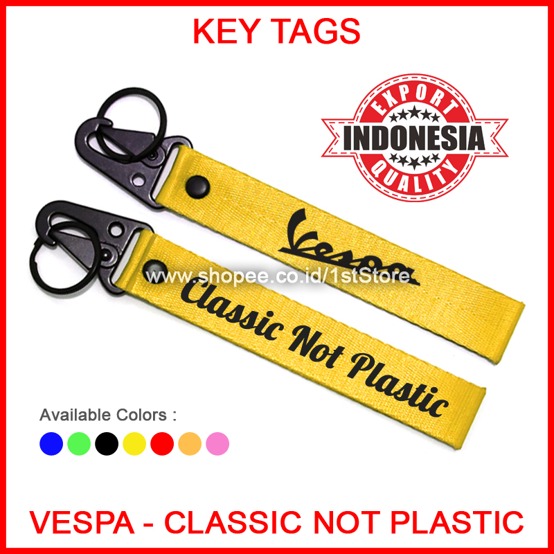 GANTUNGAN KUNCI VESPA CLASSIC NOT PLASTIC PREMIUM KEYCHAIN SEPEDA MOTOR KEY CHAIN BAG TAG KEYTAG AKS