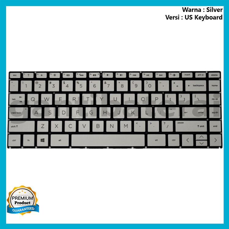 Keyboard HP 14s-cf2018TU 14s-cf0062TU 14s-cf0063TU 14s-cf0065TU Silver