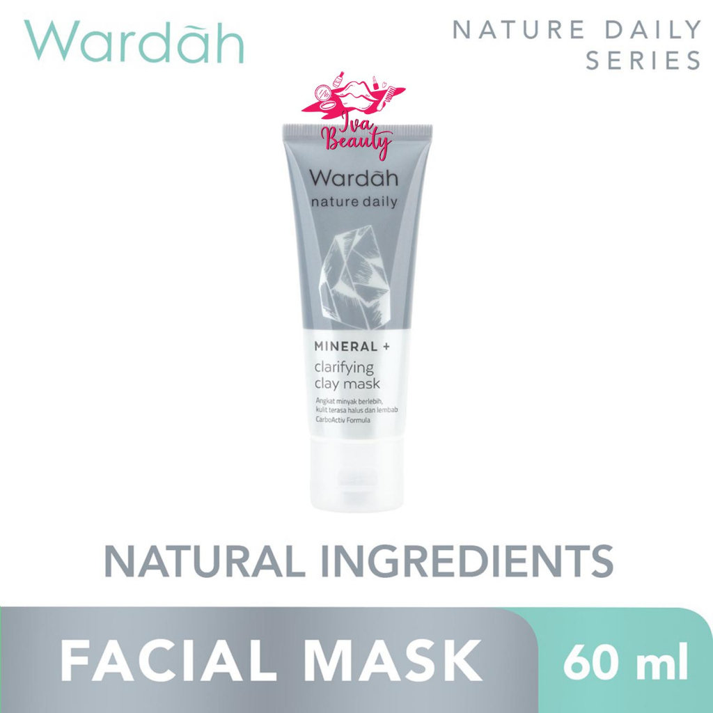 Iva Beauty Wardah Nature Daily Mineral + Clarifying Clay Mask 60 ml - Masker - Skincare Wajah