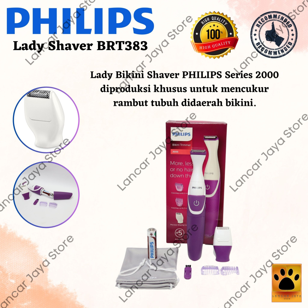 Lady Trimmer BRT383/15 Bikini Trimmer Philips BRT383 Lady Shave BRT383