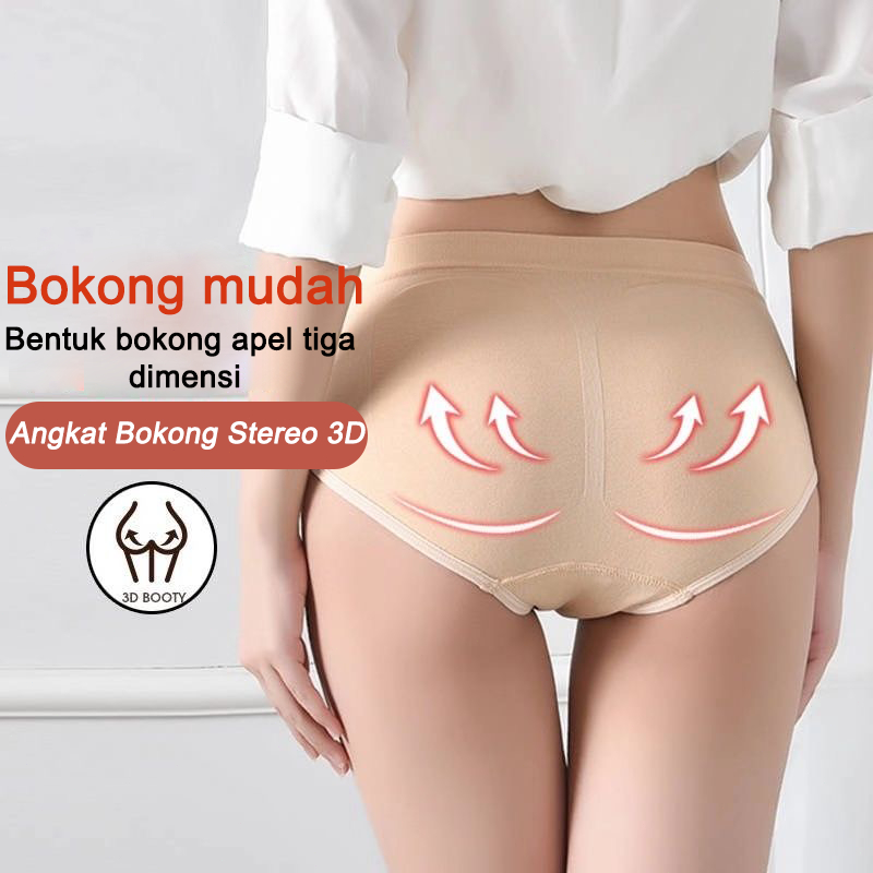 Celana Dalam Wanita jumbo Bahan Katun Briefs mid waist Elastis Seamless Mid Waist CD 156