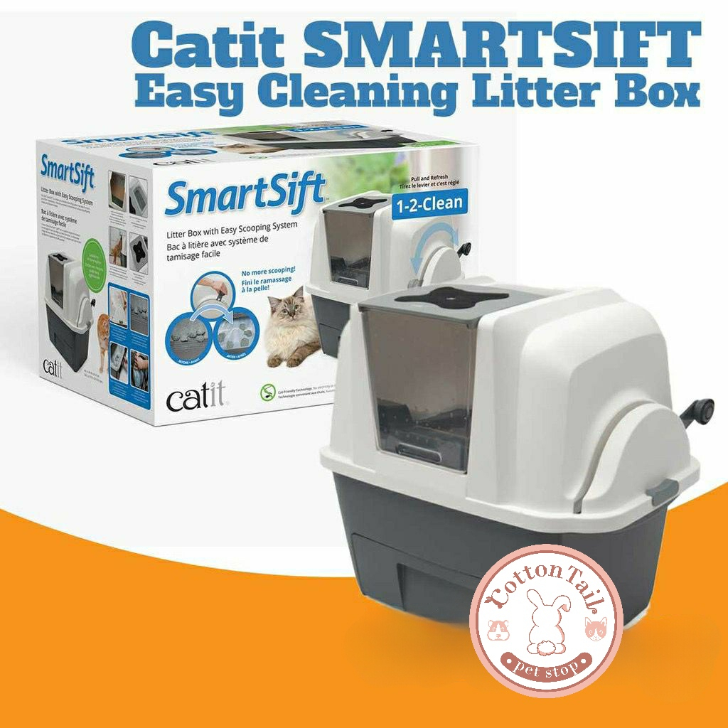 Catit SMARTSIFT Easy Cleaning Litter Box - Toilet Kucing Otomatis / Bak Pasir Kucing Besar