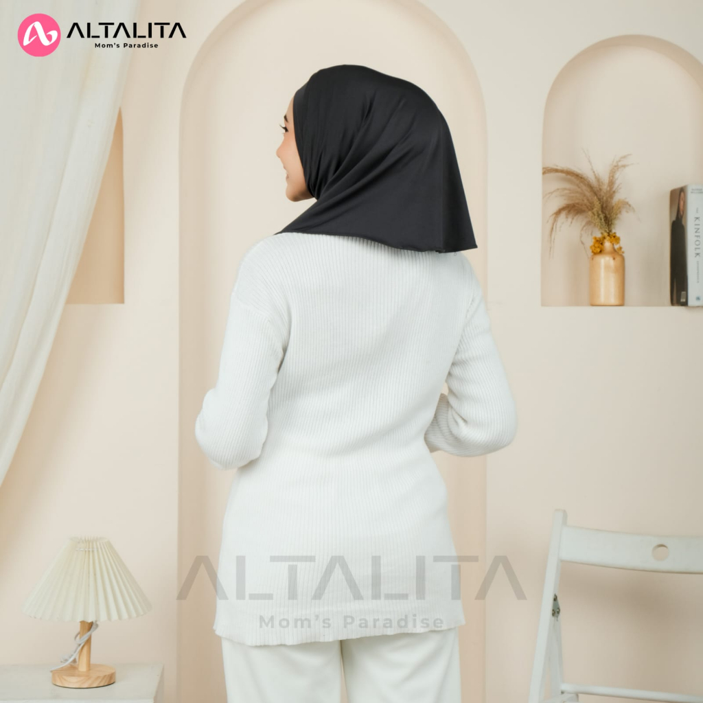 Altalita - Kerudung Sport Instan Helma Lubang Telinga Masker Headset Earphone Kacamata Bahan Jersey Premium Cocok untuk Olahraga Volly Futsal Senam dan Sehari-hari