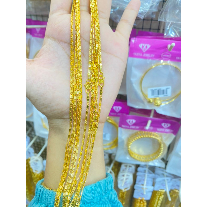 Kalung lapis emas 24k Tempe 45cm