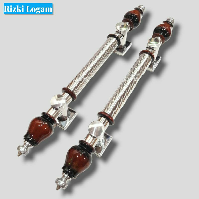 handle pintu rumah 50cm gagang pintu kayu jati handle pintu kuputarung gagang pintu