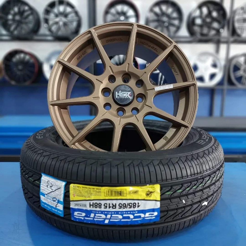 PAKETAN VELG HSR R15 + BAN 185/65 R15 ACCELERA ECOPLUS