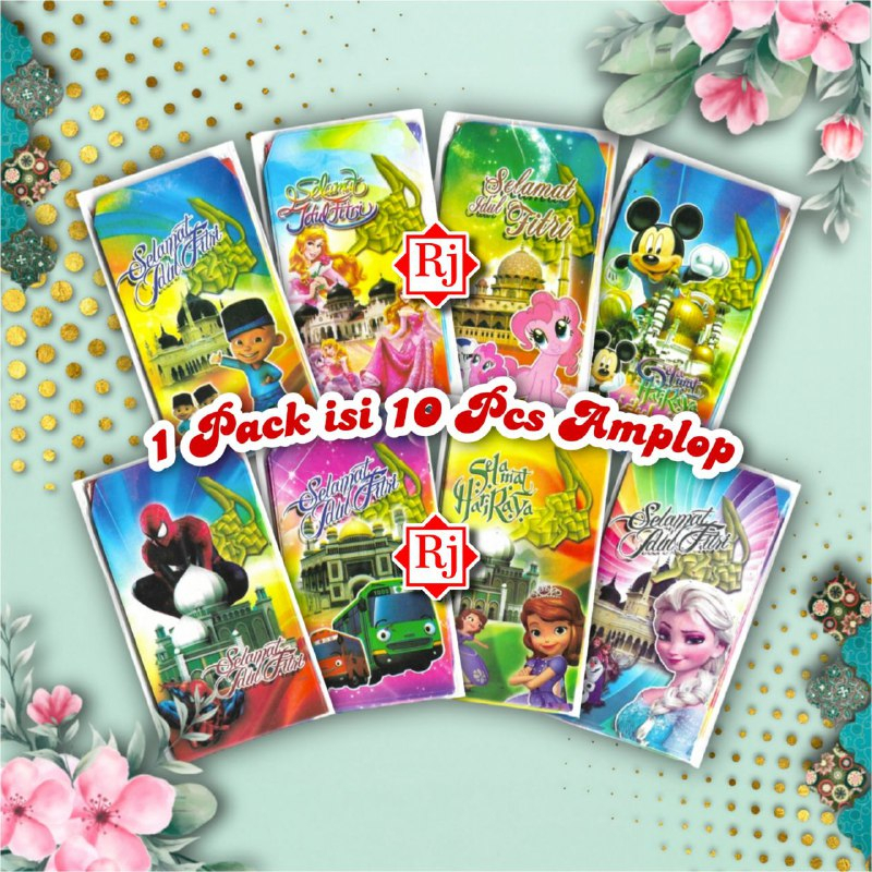 

Amplop Lebaran Tema Kartun Ukuran Ekonomis (Isi 10 PCS)