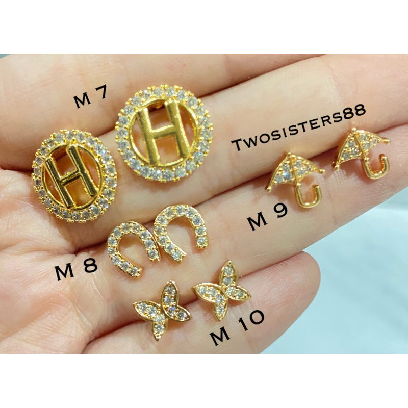 ANTING TUSUK PERMATA WARNA EMAS MOTIF