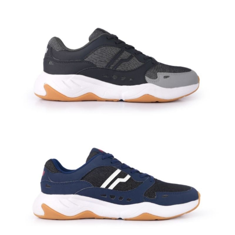 Sepatu Casual Sneakers Piero ERGO ST - All White Dark Cinnamon Navy Denim Grey Denim Original