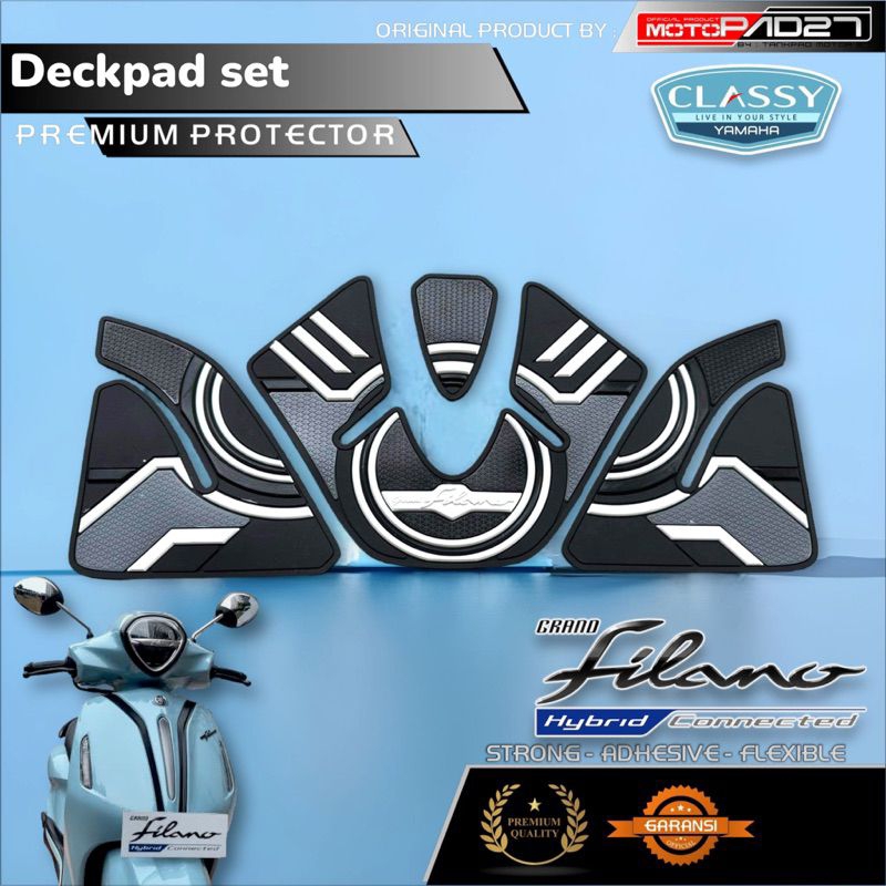 Motopad27 stiker deckpad tankpad protector rubber grand filano 2023