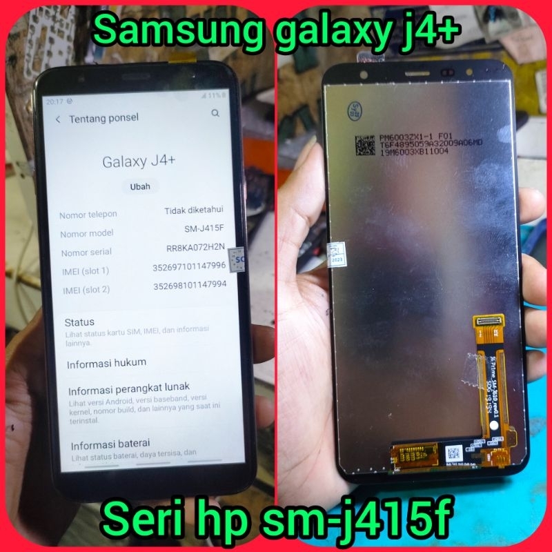 lcd touchsreen ts fulset samsung galaxy j4+ seri hp sm-j415f