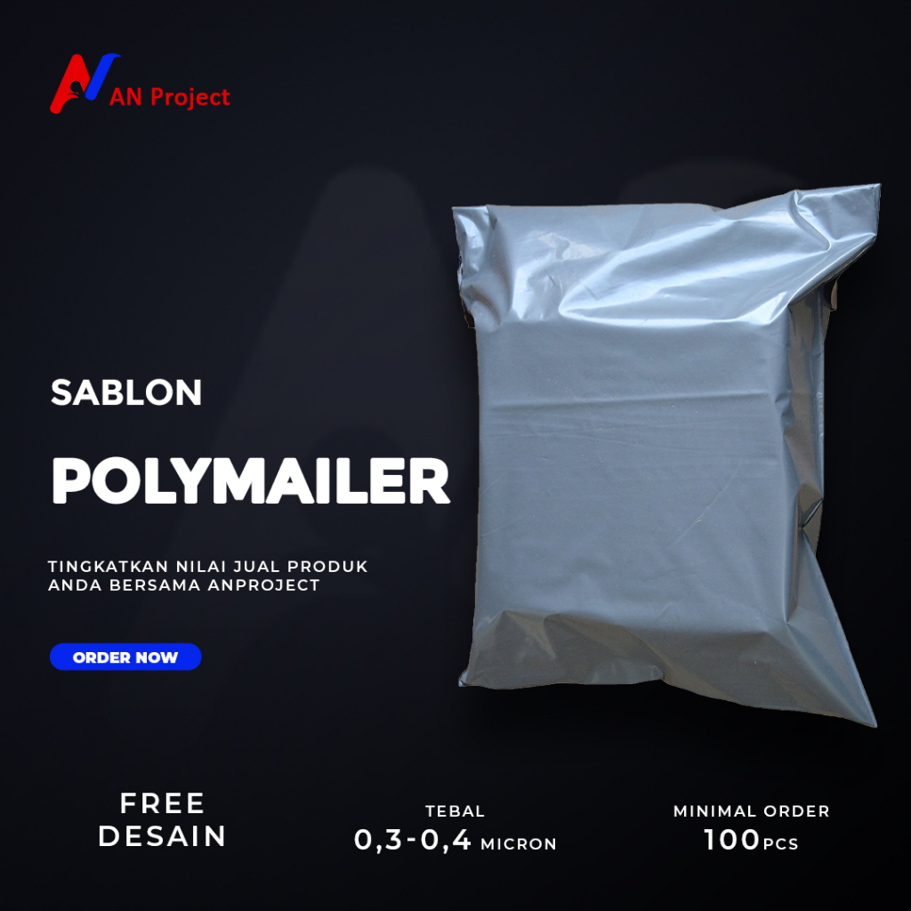 Polymailer Custom Warna Silver Plastik Packaging Olshop
