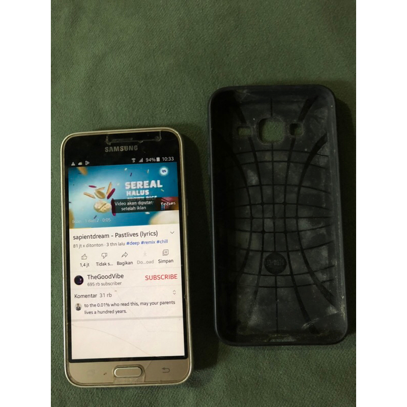 Hp Second Samsung j3 2016 pemakaian cewek normal semua