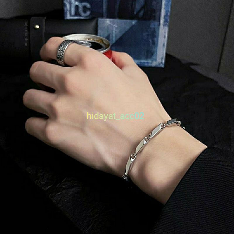 gelang tangan pria dan wanita gelang tangan titanium gelang model padi