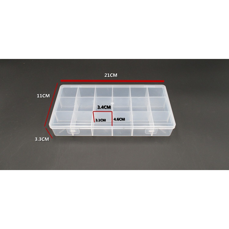 Kotak Penyimpanan Perhiasan Organizer Plastic Jewelry Box - AL85 - Transparent