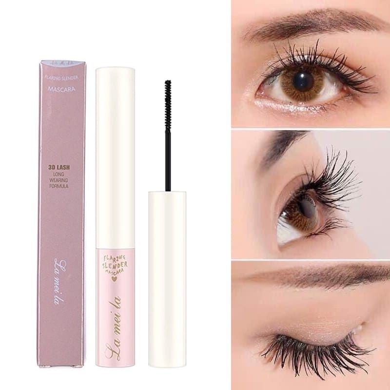 Maskara hitam  dus pink waterproof lentik Lameila 3D Lash Long Wearing Formula Maskara Waterproof Eyelash