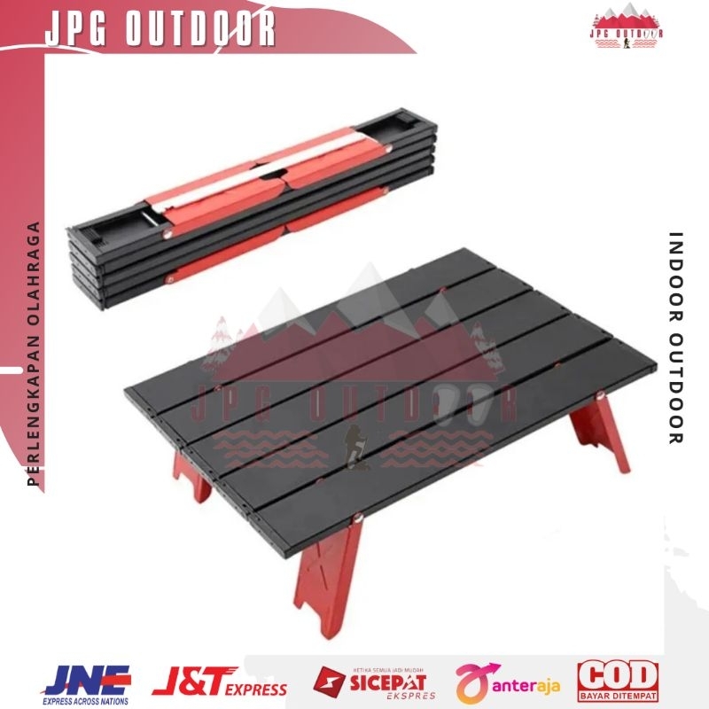 Meja Lipat Camping Outdoor Portable Folding Table Aluminium