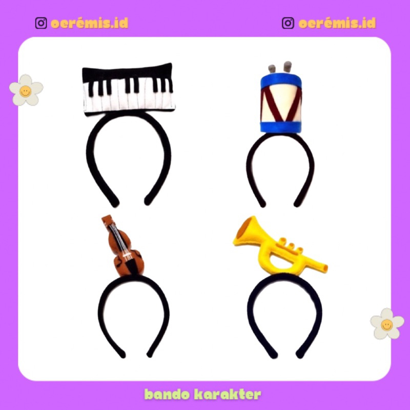 BANDO KARAKTER ALAT MUSIK MUSICAL BAND / BANDO PIANO / BANDO DRUM / BANDO BIOLA VIOLIN / BANDO TROMP