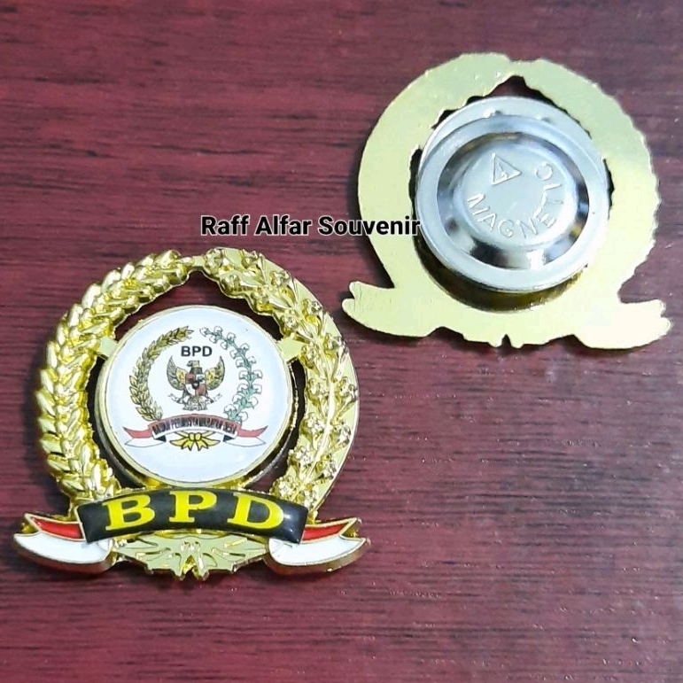 PIN BPD LOGO BARU MODEL PADI KAPAS MAGNET / PIN BADAN PERMUSYAWARATAN DESA