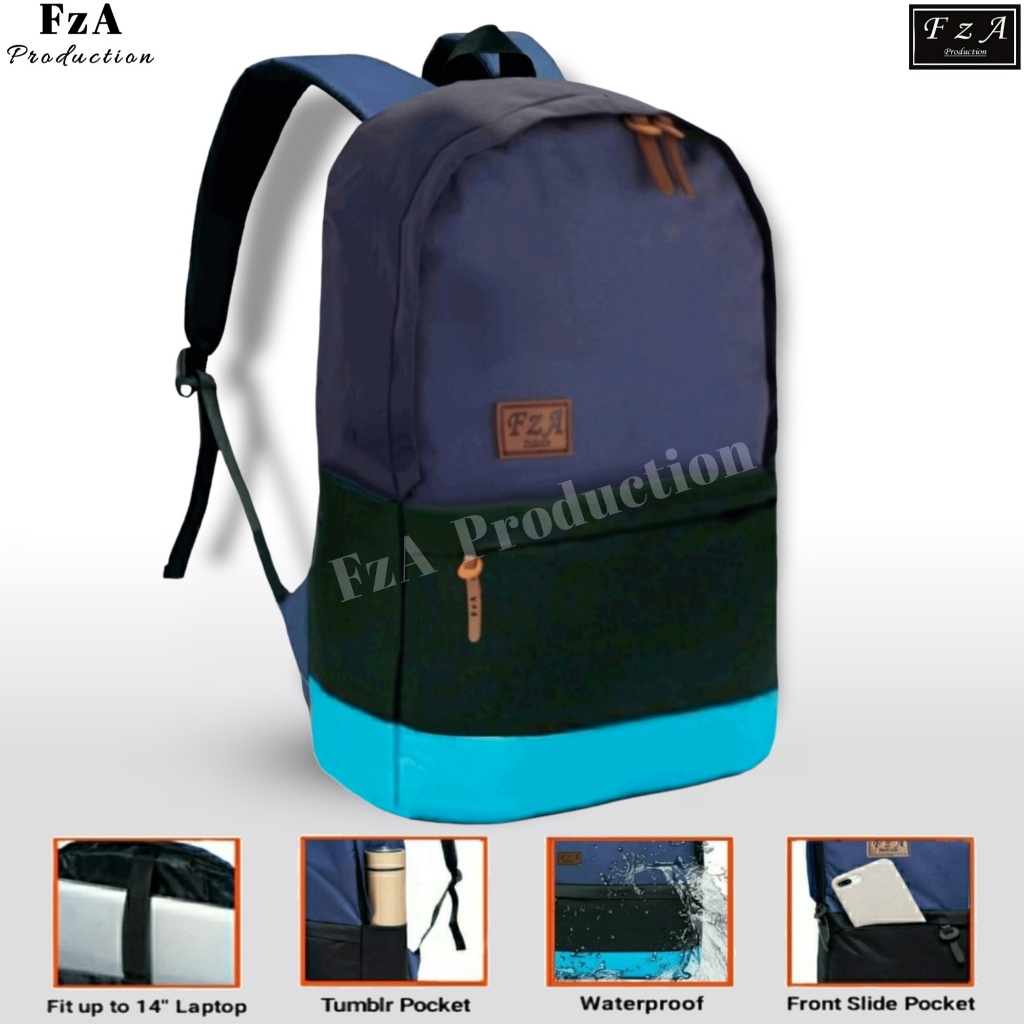 FzA Official - Tas Ransel Distro Original Casual pria Wanita / Tas Ransel Laptop / Backpack Sekolah Kuliah Distro Original Tas Punggung Laptop - BLRC