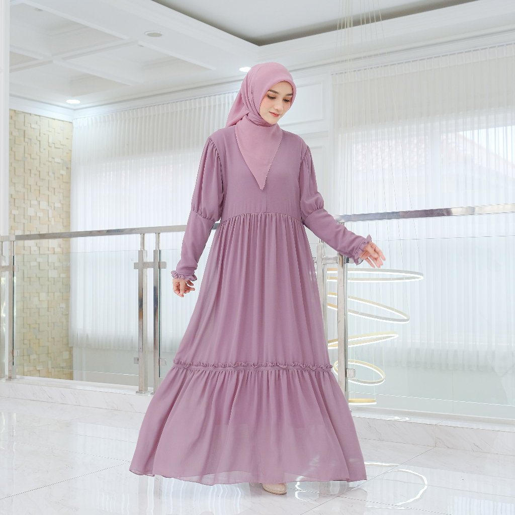 Udlia Gamis Pesta Lebaran Cerutty Aster S M L XL